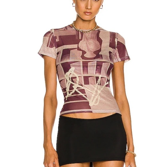Miaou Mini Tee in Stone Mauve - Picture 4 of 11